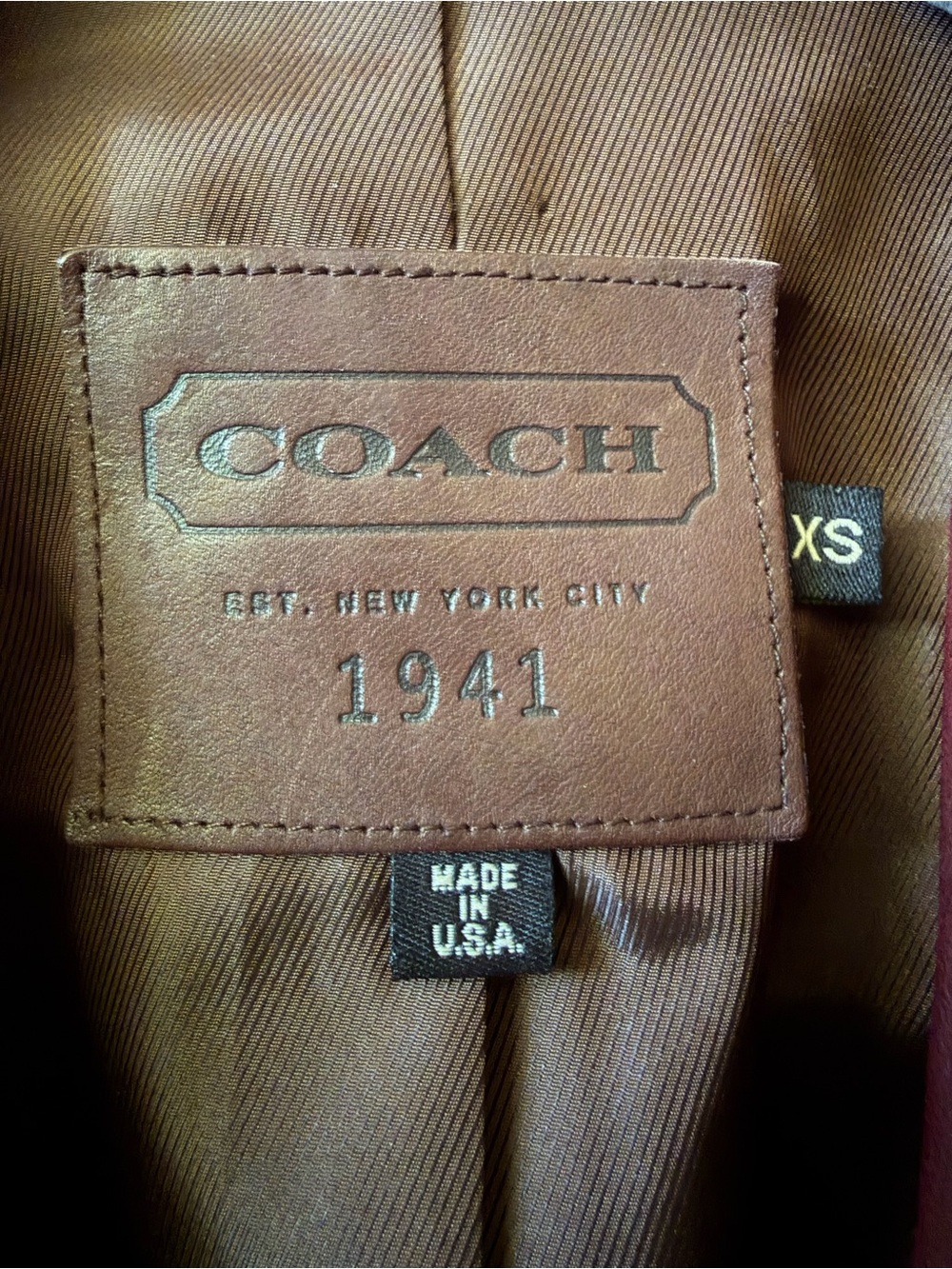 COACH Vintage 90’s 2YK Burgundy Leather Jacket - Picture 4 of 10